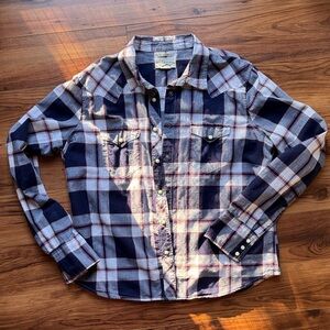 Ralph Lauren Plaid  Shirt - Blue and White